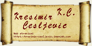 Krešimir Češljević vizit kartica
